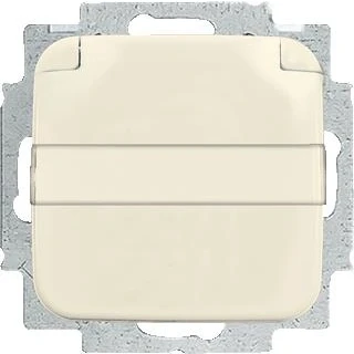 Afbeelding van Abb busch jaeger tekstwandcontactdoos ra kv kd centraalplaat inbouw si creme 2cka002013a5311