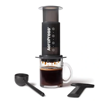 Afbeelding van Aerobie AeroPress A80 koffiezetapparaat, plastic, zwart, 1 pak