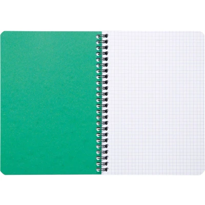 Afbeelding van Clairefontaine FOREVER spiraalschrift, gerecycleerd, A5, 90g, 120 bladzijden, geruit 5 mm, groen spiraalschrift