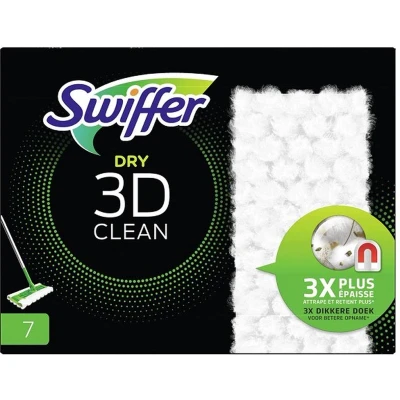 Afbeelding van Swiffer Dry 3D clean stofwisdoekjes navulling doosje a 7 stuks