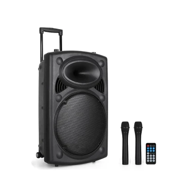 Afbeelding van Qtx QR12PABT Mobiele Bluetooth Luidspreker USB/SD/VHF FM radio 700W