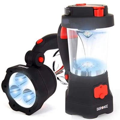 Afbeelding van Duronic Hurricane zaklamp met dynamo en USB lantaarn 10 leds rood knipperend noodsignaal 3 ideaal voor kamperen, wandelen, tuin, knutselen