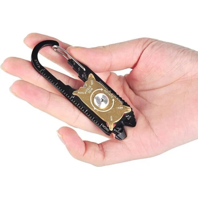 Afbeelding van CHPN Sleutelhanger Survival Tool Kamperen 20 Functies Gadget Multitool Multifunctioneel Cadeau Vaderdag