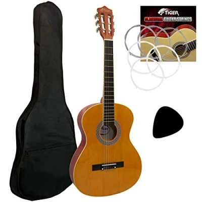 Afbeelding van TIGER 3/4 Size Klassieke Spaanse Gitaar Beginners Complete Starter Kit