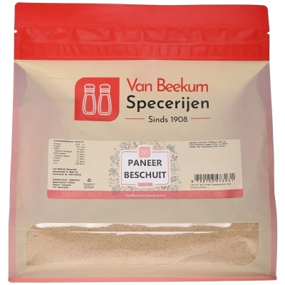 Afbeelding van Van Beekum Specerijen Paneer Beschuit 1 kilo (hersluitbare stazak)