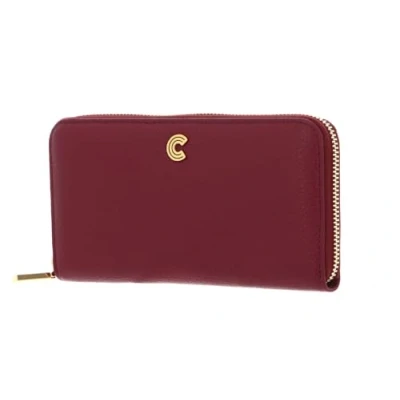 Afbeelding van COCCINELLE Leren Portemonnee Myrine Zip Around Wallet Garnet Red Wijnrood