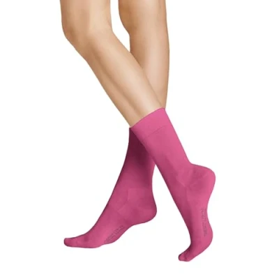 Afbeelding van HUDSON Dames Relax Cotton drukvrije tailleband sokken, Fuxia 0109, 35 38 EU