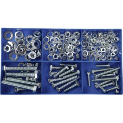Afbeelding van Assortiment zeskantstaalschroeven, 150 delig