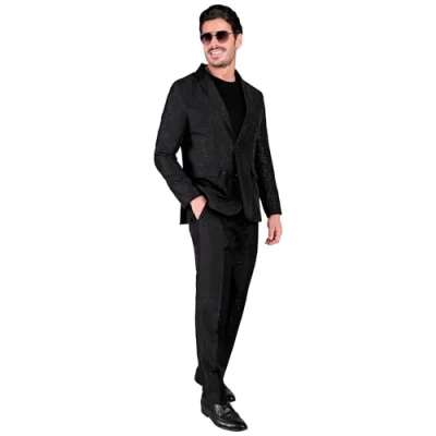Afbeelding van Widmann Feesten &amp; Gelegenheden Kostuum Sparkly Stargazer Man Zwart Large Carnavalskleding Verkleedkleding