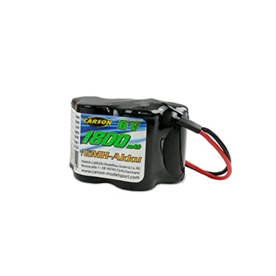 Afbeelding van Carson 500608230 6V/1800mAh NiMH ontvangeraccu Hump BEC, oplaadbaar, met Tamiya stekker, accu voor RC auto, reserveaccu op afstand bestuurd voertuig, hoogwaardig, modelbouw, meerkleurig