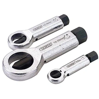 Afbeelding van Draper 55108 Moer Splitter, 9mm 22mm Capaciteit, 3 stuks, Blauw