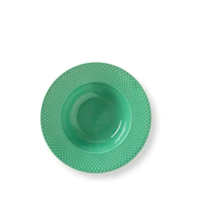 Afbeelding van LYNGBY PORCELAIN RHOMBE COLOR DIEP BORD 24.5CM GROEN