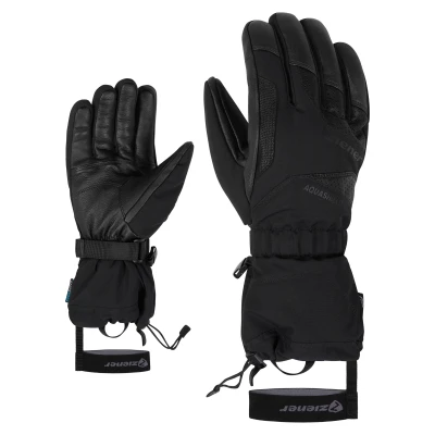 Afbeelding van Ziener GAIKU Skihandschoenen voor heren, wintersport waterdicht, lange manchet, wol, zwart, 9,5