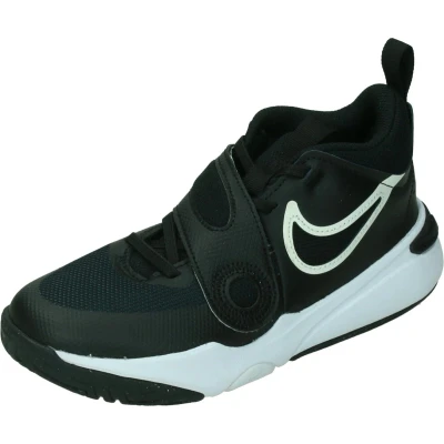 Afbeelding van Nike Performance TEAM Hustle D 11 Unisex Basketbalschoenen voor kinderen, Maat: 33.5, Black/white Kunststof/ textiel