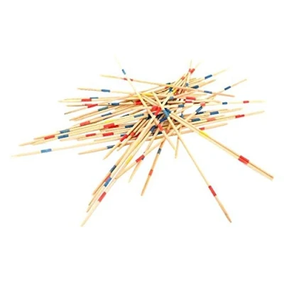 Afbeelding van FLYPOP&#039;S Mikado Behendigheidsspel 140781LIN Multicolor Hout 2 tot 6 spelers Kinder speelgoed Gezelschapsspellen Reisspellen 18 cm x 1 Vanaf 4 jaar.
