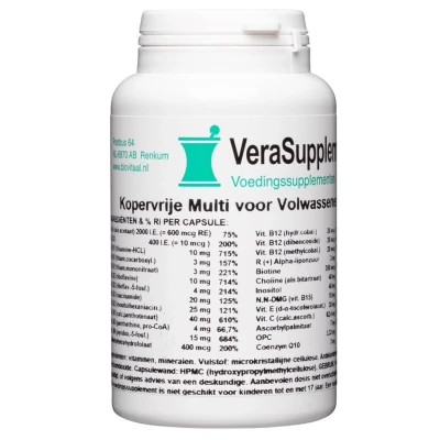 Afbeelding van VeraSupplements Kopervrije Multi Volwassenen Capsules 100CP
