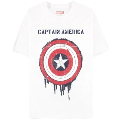 Afbeelding van Marvel Captain America Shield Heren T shirt 2XL Wit