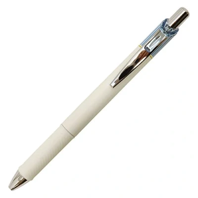 Afbeelding van Pentel EnerGel Clena intrekbare vloeibare gel pen, micro fijne punt 0,5 mm naaldpunt, zwarte inkt, sax blauw lichaam (BLN75LS A)