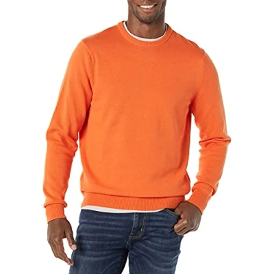 Afbeelding van Amazon Essentials Men&#039;s Trui met ronde hals (verkrijgbaar in grote en lange maten), Oranje, XXL