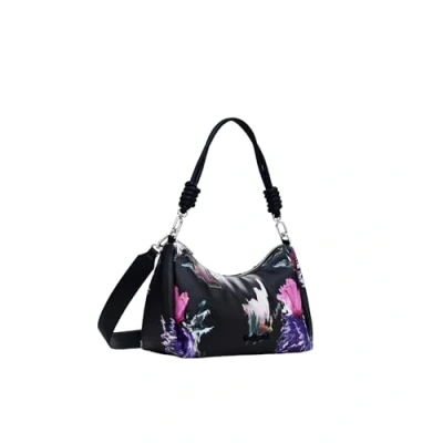 Afbeelding van Desigual Floral Handtas, Dames, Maat: One Size, Black