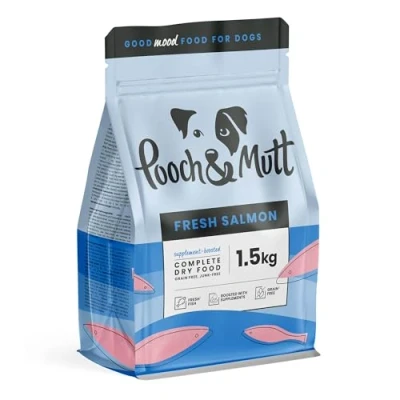 Afbeelding van Pooch &amp; Mutt Verse zalm, volledig droog voer voor honden (graanvrij), 1,5 kg