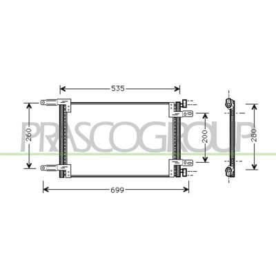 Afbeelding van Condensor, airconditioning PRASCO FT909C001