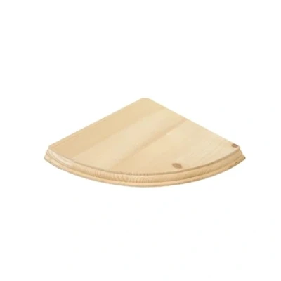 Afbeelding van Anika Living Houten zwevende hoekplanken / 2 maten/eenvoudig te monteren wandplank klaar om schilderen, beits of vernis/armaturen inbegrepen (19 cm x 19 cm)