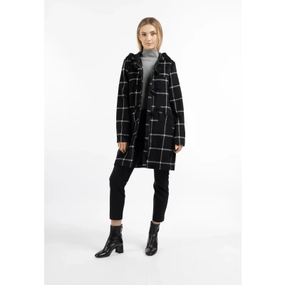 Afbeelding van Wolmix duffeljas DREIMASTER XXL / Geruit Zwart En Wit 90% Polyester 10% Wol