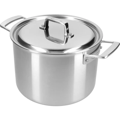 Afbeelding van Demeyere Essential 5 Soeppan Inductie 24 cm 8L Inhoud Deksel Inbegrepen