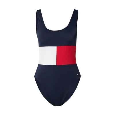 Afbeelding van Tommy Hilfiger TH CORE FLAG Badpak, Dames, Maat: XS, Dark night navy