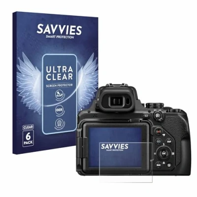 Afbeelding van Savvies Screenprotector voor Nikon Coolpix P1100 Folie Beschermfolie transparant (6 Stuks)