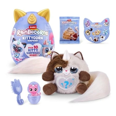 Afbeelding van Rainbocorns Kittycorn Surprise, Persian Cat, Series 9, Surprise Plush, 10 Surprises, Small (21,5 cm), (Perzische Cat)