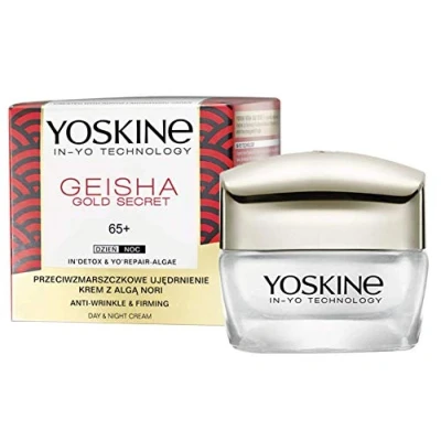 Afbeelding van Yoskine Geisha Gold Secret 65+ Cream From Algae Nori Anti Wrinkle Firms For Day And Night 50Ml