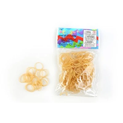 Afbeelding van Rainbow Loom Haarbanden, goudkleurig, met pailletten