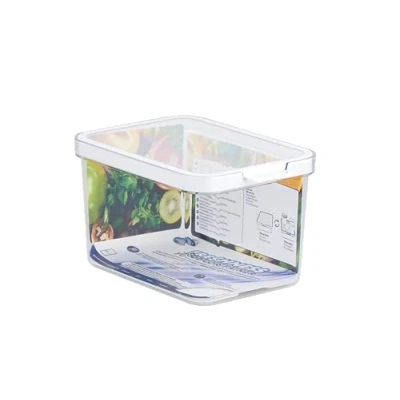 Afbeelding van CARE + PROTECT Intelligente voedselcontainer, perfect stapelbare koelkastorganizer beschermt levensmiddelen tegen vocht en houdt langer vers, 2,15 l