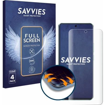 Afbeelding van Savvies Screenprotector voor Honor 90 Folie Beschermfolie transparant volledig dekking (4 Stuks)