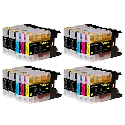 Afbeelding van SupplyGuy 20 Inktpatronen compatibel met Brother LC 1240 1220 voor DCP J525W J725DW J925DW MFC J430 Series J5910DW J625DW J6510DW J6710DW J6910DW