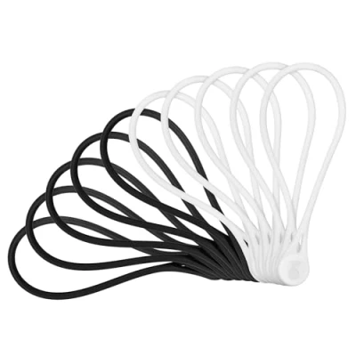 Afbeelding van Cable Matters 10 stuks, siliconen magneetkabel, zwart en wit