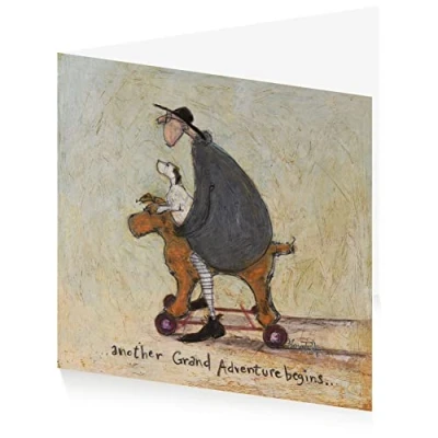 Afbeelding van ArtPress Sam Toft een ander groot avontuur begint kunst wenskaart