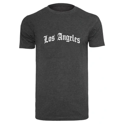 Afbeelding van Mister TEE LOS Angeles Wording Tshirt print, Heren, Maat: XL, Charcoal