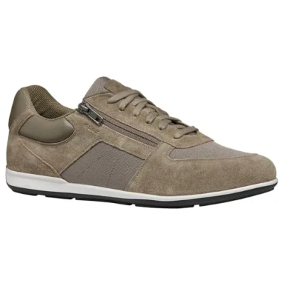 Afbeelding van Geox U Ionio Sneakers laag, Heren, Maat: 46, Dove grey Leer en textiel