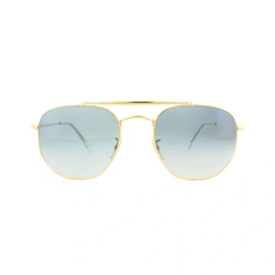 Afbeelding van Ray Ban Zonnebril Marshal 3648 001/3F Goud Light Blauw Verloop Sunglasses