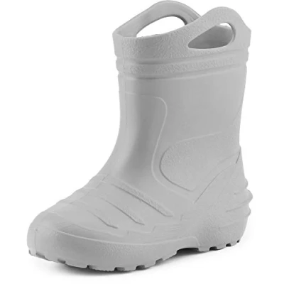 Afbeelding van Ladeheid LA KL 051 Kinder Regenlaarzen Rubber met Binnenschoen en Grepen Waterdicht EVA Wasbare Grijs 30