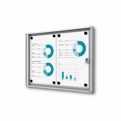 Afbeelding van Vergrendelbaar Notitiebord Indoor Economy B1 Brandwerend 2x A4