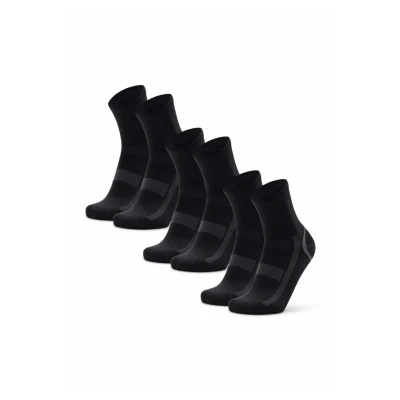 Afbeelding van DANISH ENDURANCE Korte Sport Sokken Lichte Compressie Anti Blaren 3 paar Zwart Grijs Maat 43 47