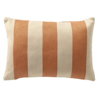 Afbeelding van CYRUS Outdoor Kussenhoes 40x60 cm waterafstotend en uv bestendig gestreept Peach Bloom rood
