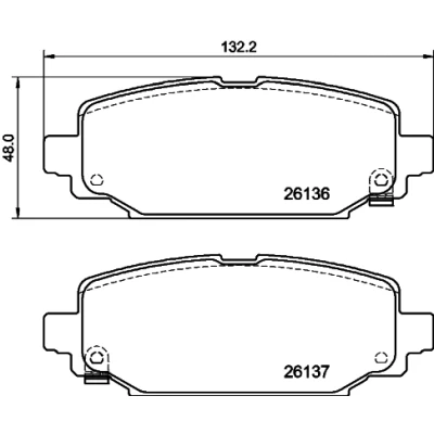 Afbeelding van HELLA 8DB 355 040 251 Remblokkenset Met akoestische slijtagewaarschuwing toebehoren JEEP: Wrangler IV (JL) 2.0 T GDi, 2.2 Multijet II