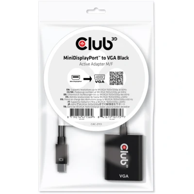 Afbeelding van CLUB3D CAC 2113 kabeladapter/verloopstukje Mini Displayport VGA Zwart