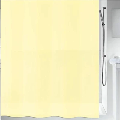Afbeelding van Spirella Bio Collectie, textiel douchegordijn, 180 x 200, 100% polyester, geel, PEVA