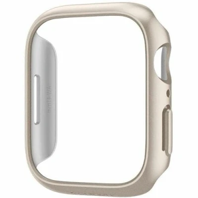 Afbeelding van Apple Watch 41 mm Hoes: Spigen Thin Fit Case Backcover,Hardcase,Bumper Zilver Kunststof Smart Covers